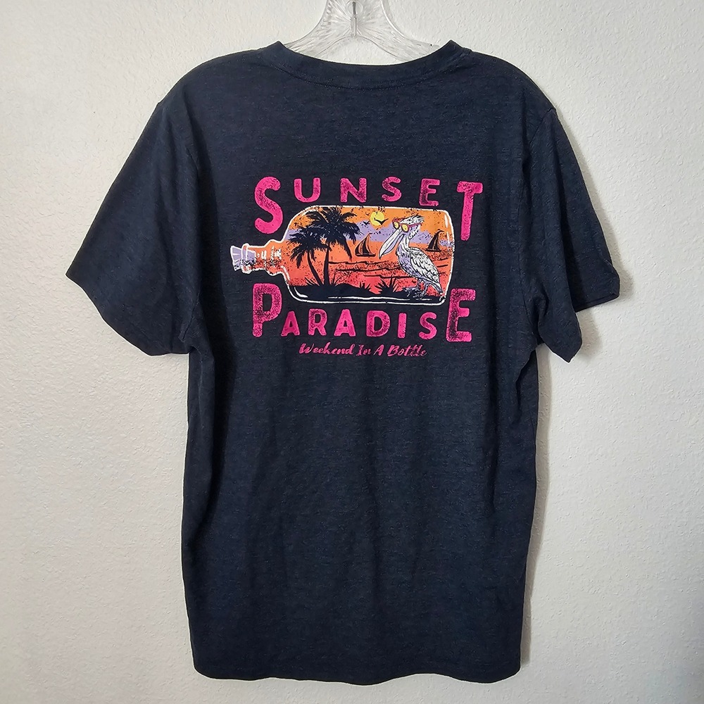 Chubbies Mens Sunset Paradise Weekend In A Bottle Graphic Pocket T-Shirt‎ Large